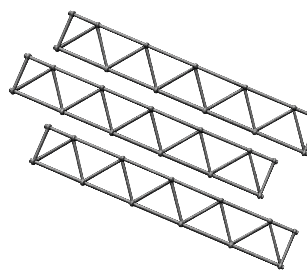 Estructura metálica en forma de torre para eventos o escenarios, con diseño resistente y modular.